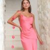 Платье Maxi Flower Coral