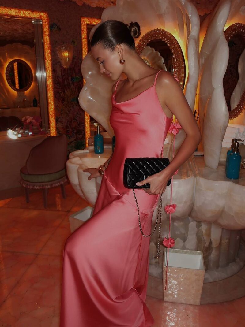 Платье Maxi Flower Coral